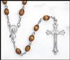 Carmel Brown Wood Rosary